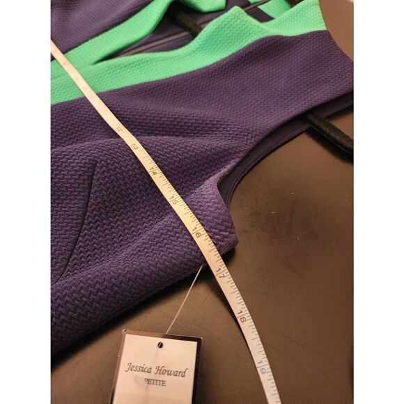 Jessica Howard NWT shift dress green and blue size 8P - Picture 7 of 8